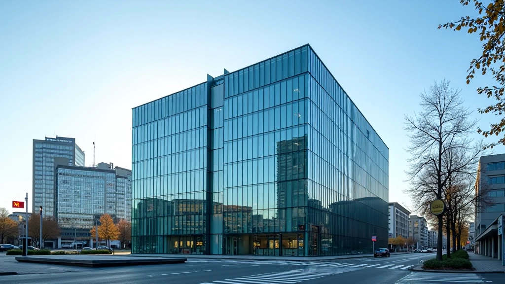 Budova Evropské centrální banky v Frankfurtu, moderní architektura